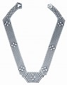 This nickel bracelet is 18 in long and 1 in wide.  Custom sizes are available with 8-week delivery.  For help with sizing, please contact us by phone:  Shop hours are 10:00 - 6:00 daily, Central Time, from May through December, and 10:30 - 5:00 January through April.